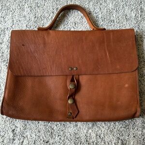 Handmade leather work bag